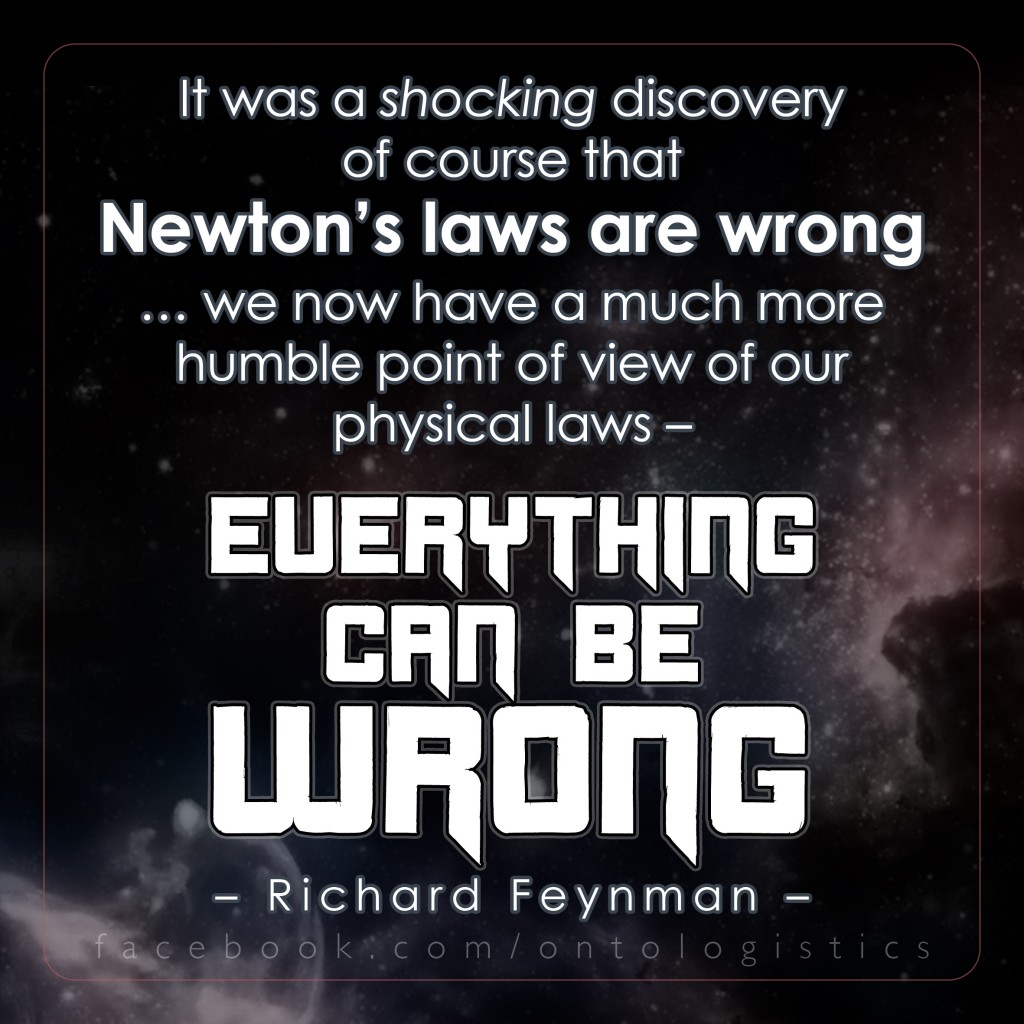 richard feynman newton einstein relativity science induction hume popper falsification